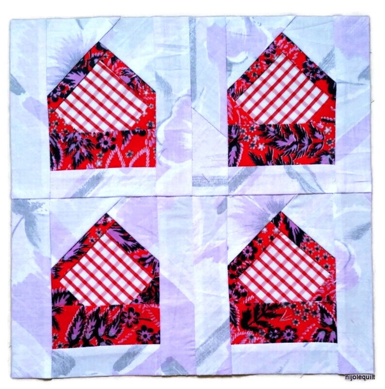 Envelope Quilt Pattern, Quillt Block, Envelope Quilt Block, Fabric Block, Envelope Quilt