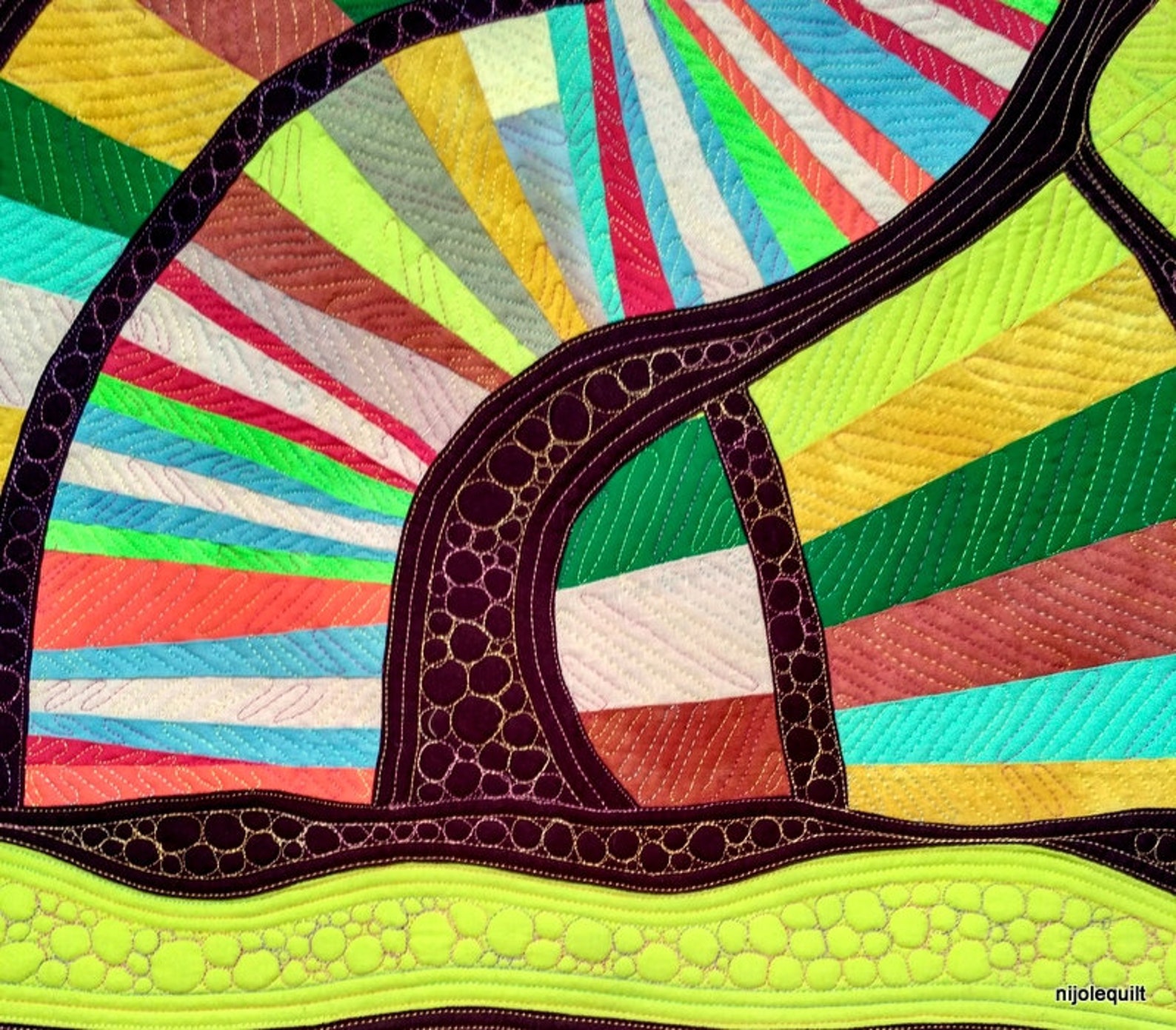 Modern Quilt Art Quilt Wall Hanging Abstract Art Home | Etsy