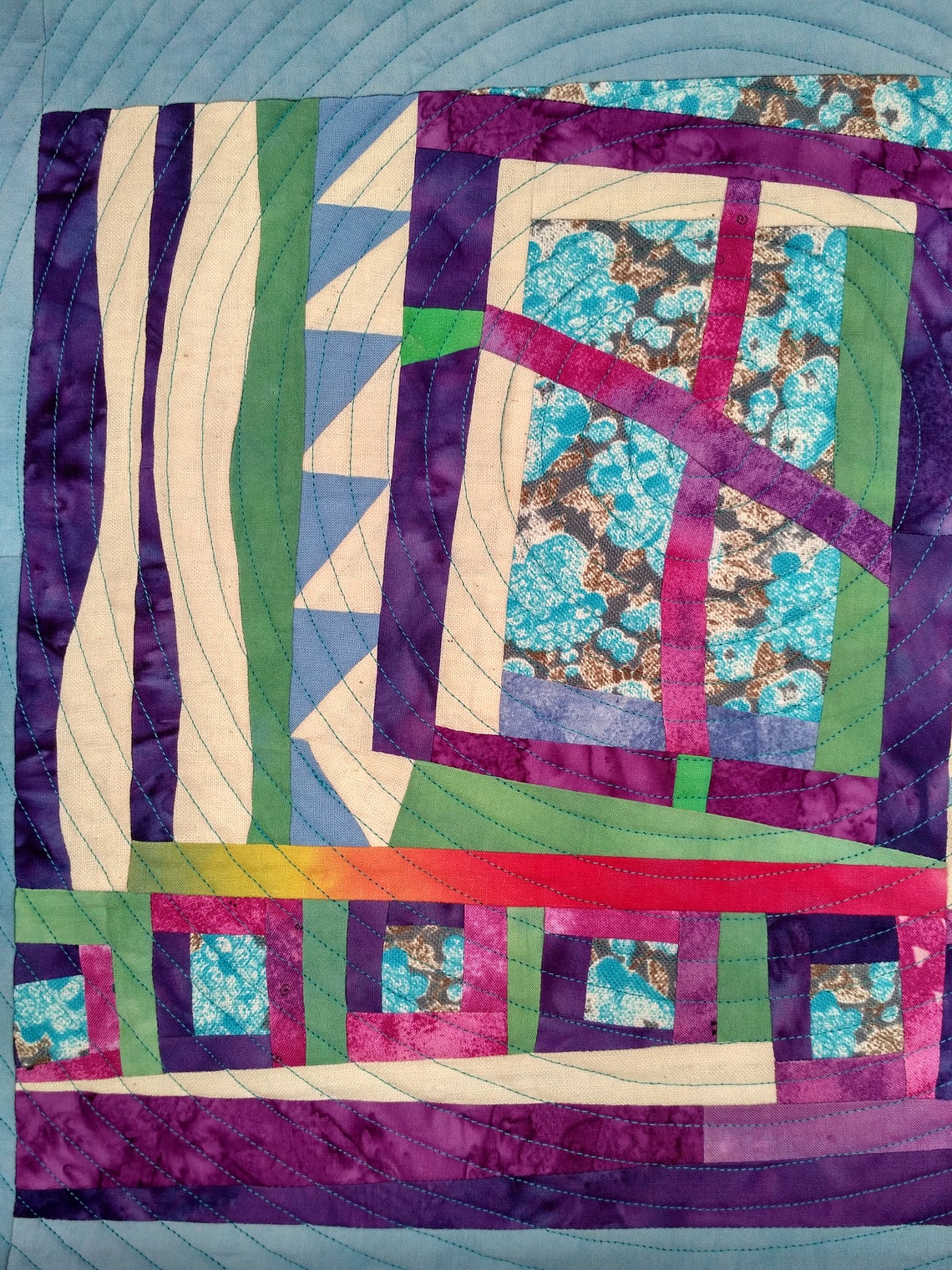 Modern Art Quilt Quilted Wall Hanging Wall Decor Quilt Etsy