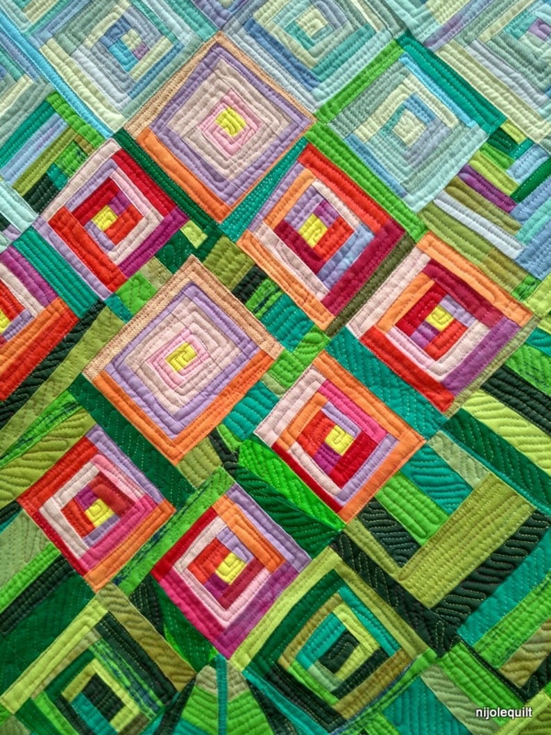 Art Quilt Modern Wall Hanging Abstract Art Room Decor Gift - Etsy