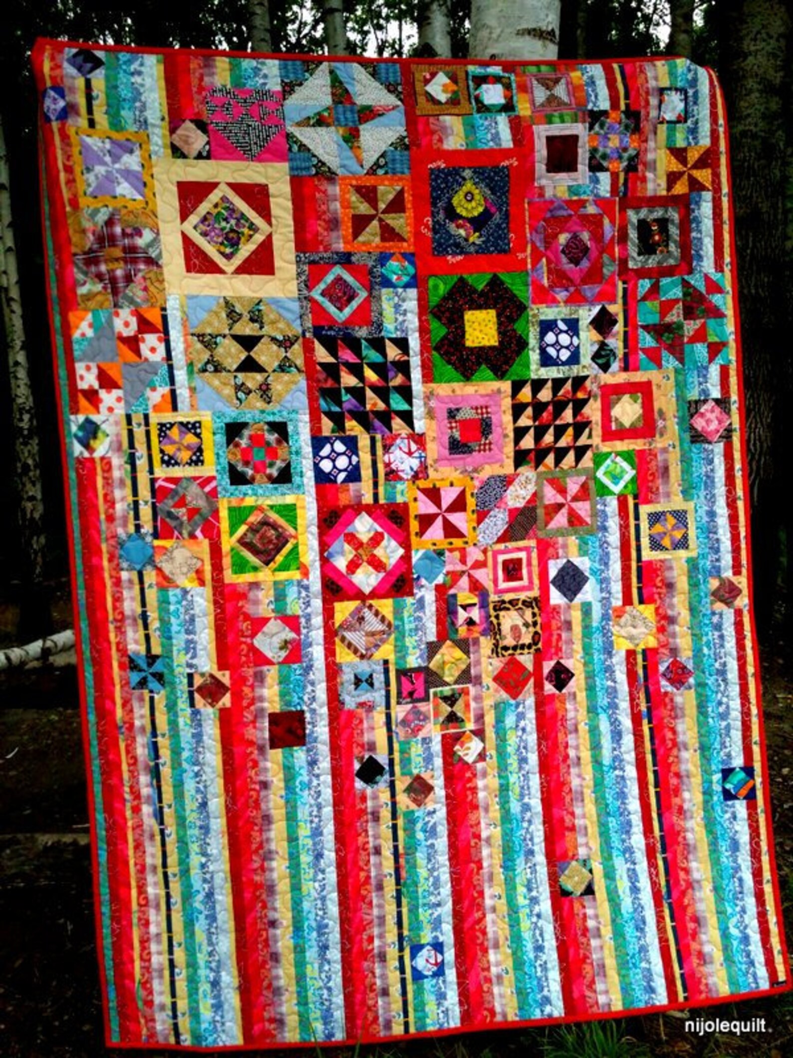 Patchwork Quilt, Gypsy Wife, Scrap Quilt, Bed Spread, Gift, Bed Cover
