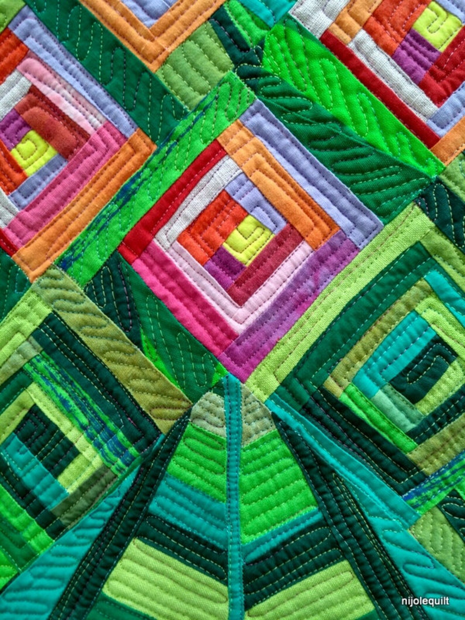 Art Quilt Modern Wall Hanging Abstract Art Room Decor Gift | Etsy