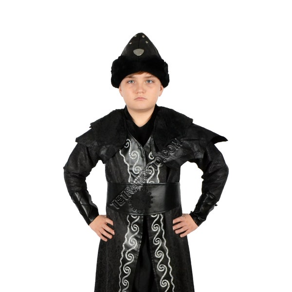 Black Ertugrul Costume Alp Clothes for kids a25246