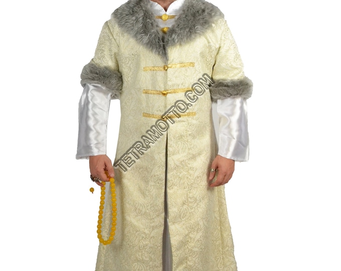White Ottoman Kaftan prince costume turkish suleyman hurrem caftan - KAFTAN ONLY