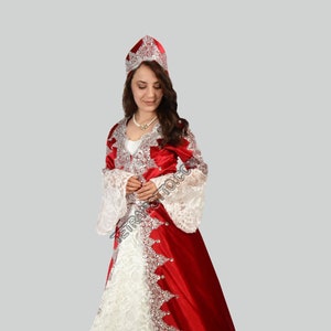 Red Bindalli Turkish Ethnic Folkloric Wedding Woman Dance Costume H1