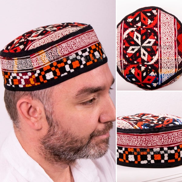 Spécial afghan medıeval folklorıc fès tapis chapeau main fait capuchon exotıc a25296