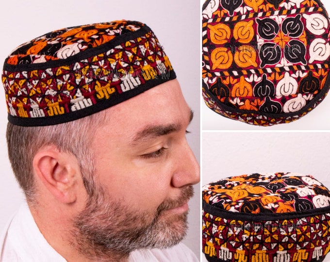 Special Afghan medıeval folklorıc fez carpet hat handmade cap exotıc A25297