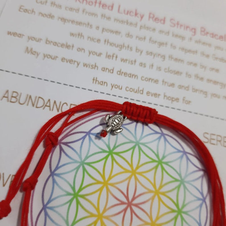 Red Bracelet With 7 Knots Red Bracelet Bracelet With Seven Etsy