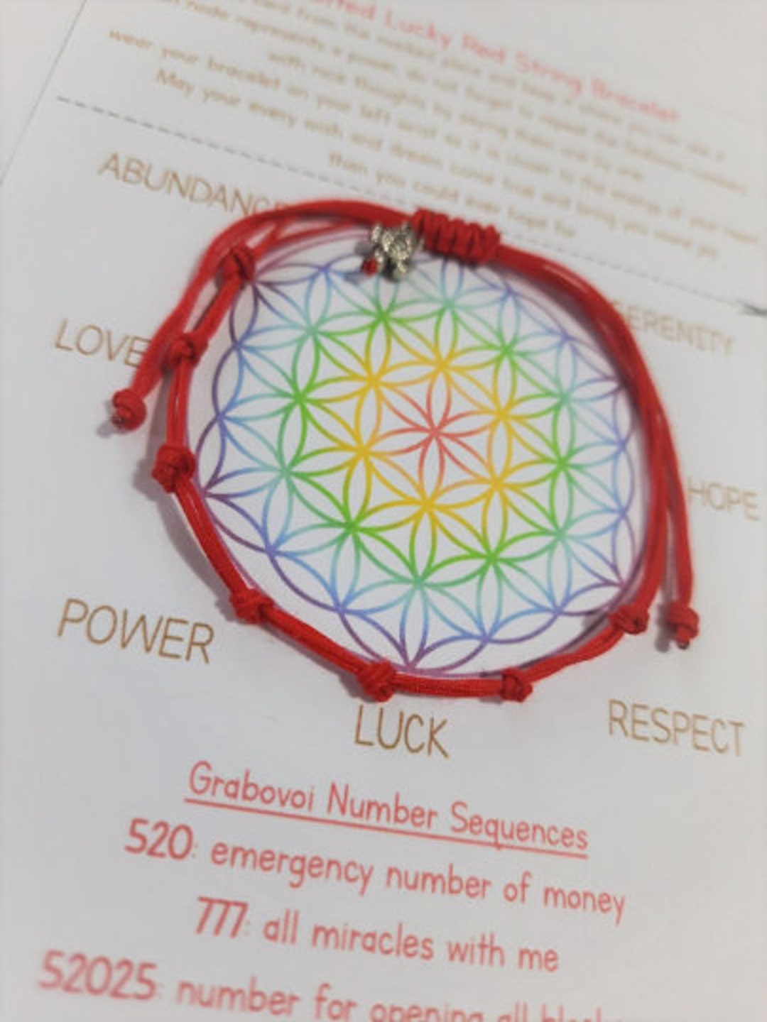 Red Bracelet With 7 Knots, Red Bracelet, Bracelet With Seven Knots, Red