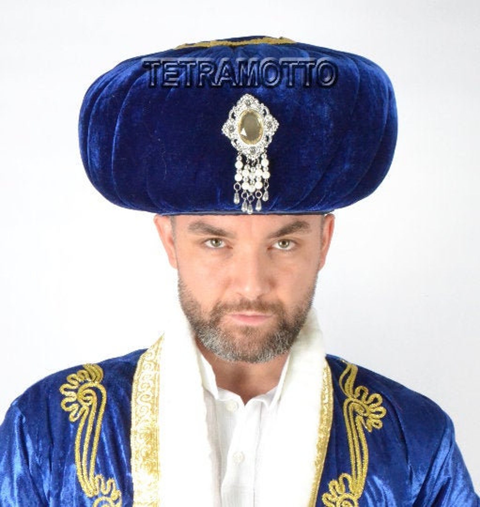 Blue Ottoman Kavuk Padisah Sultan Hat A25185 Etsy