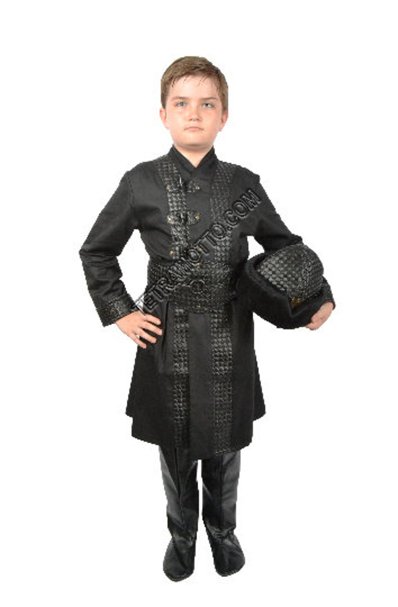 Black Ertugrul costume for kids MEC1205