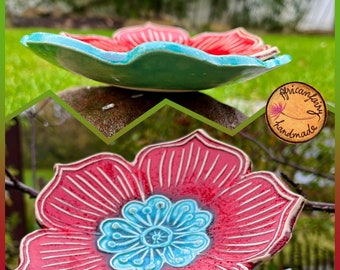NEU Kunterbunte Blumenschüsseln/Keramikschüsseln/Dekorschüsseln