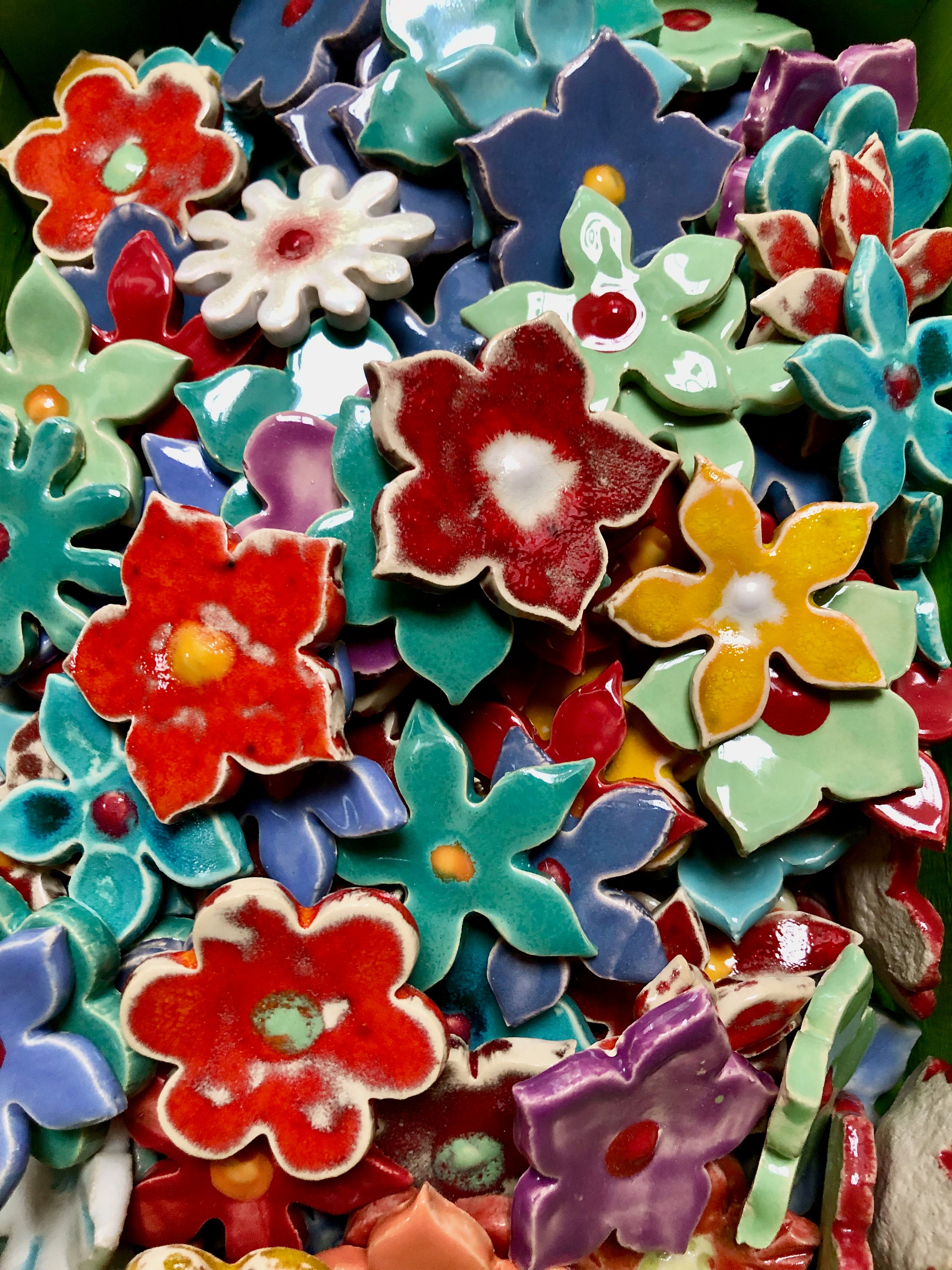 5個入り 陶器の花 新色 - Etsy 日本