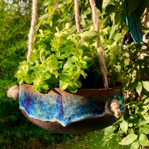 Cesto di fiori sospeso in argilla