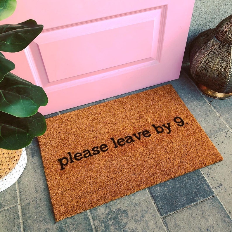 Funny Doormat Rude Doormat Custom Doormat Please Leave By Etsy