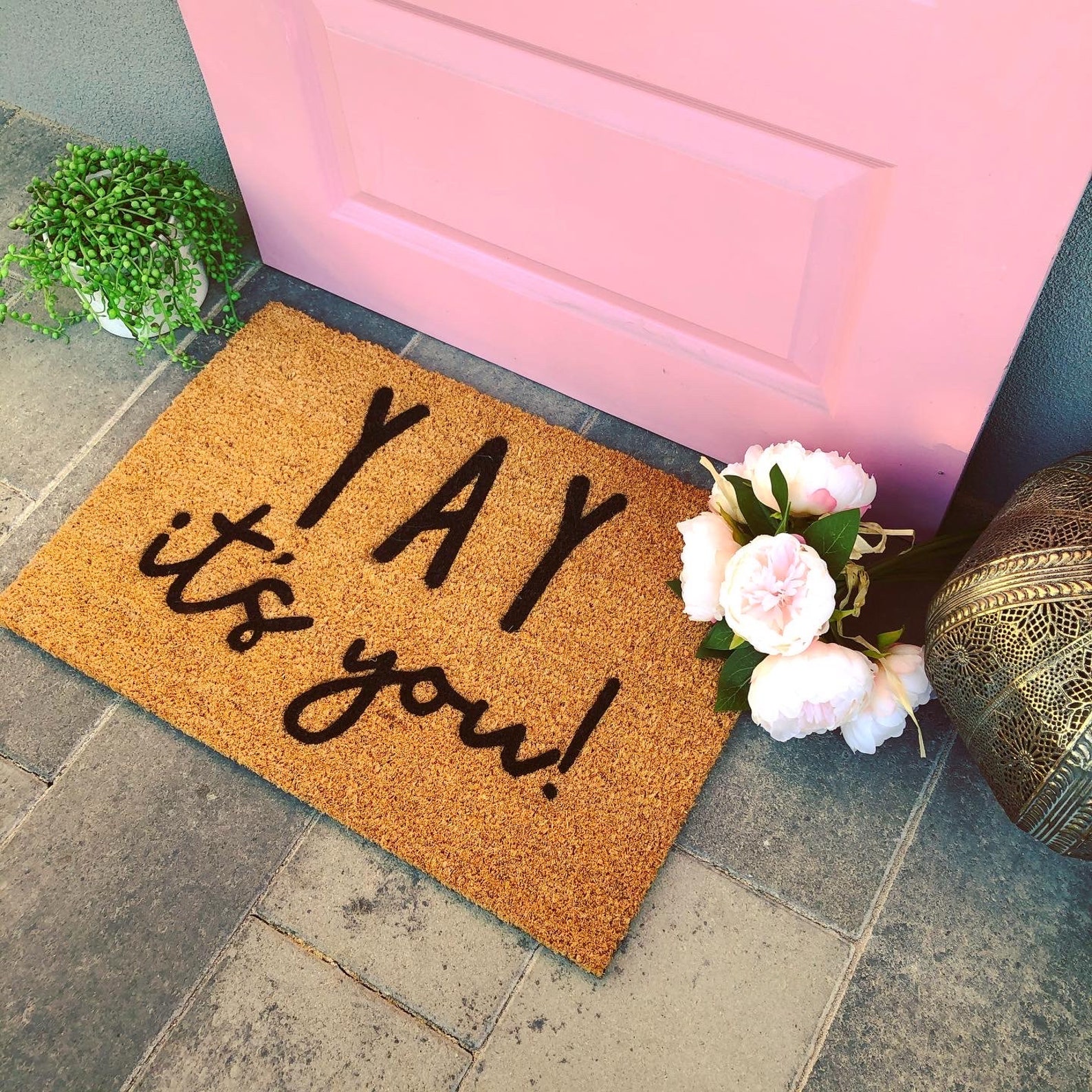 Yay It's You Doormat Funny Doormat Hello Doormat Custom Etsy