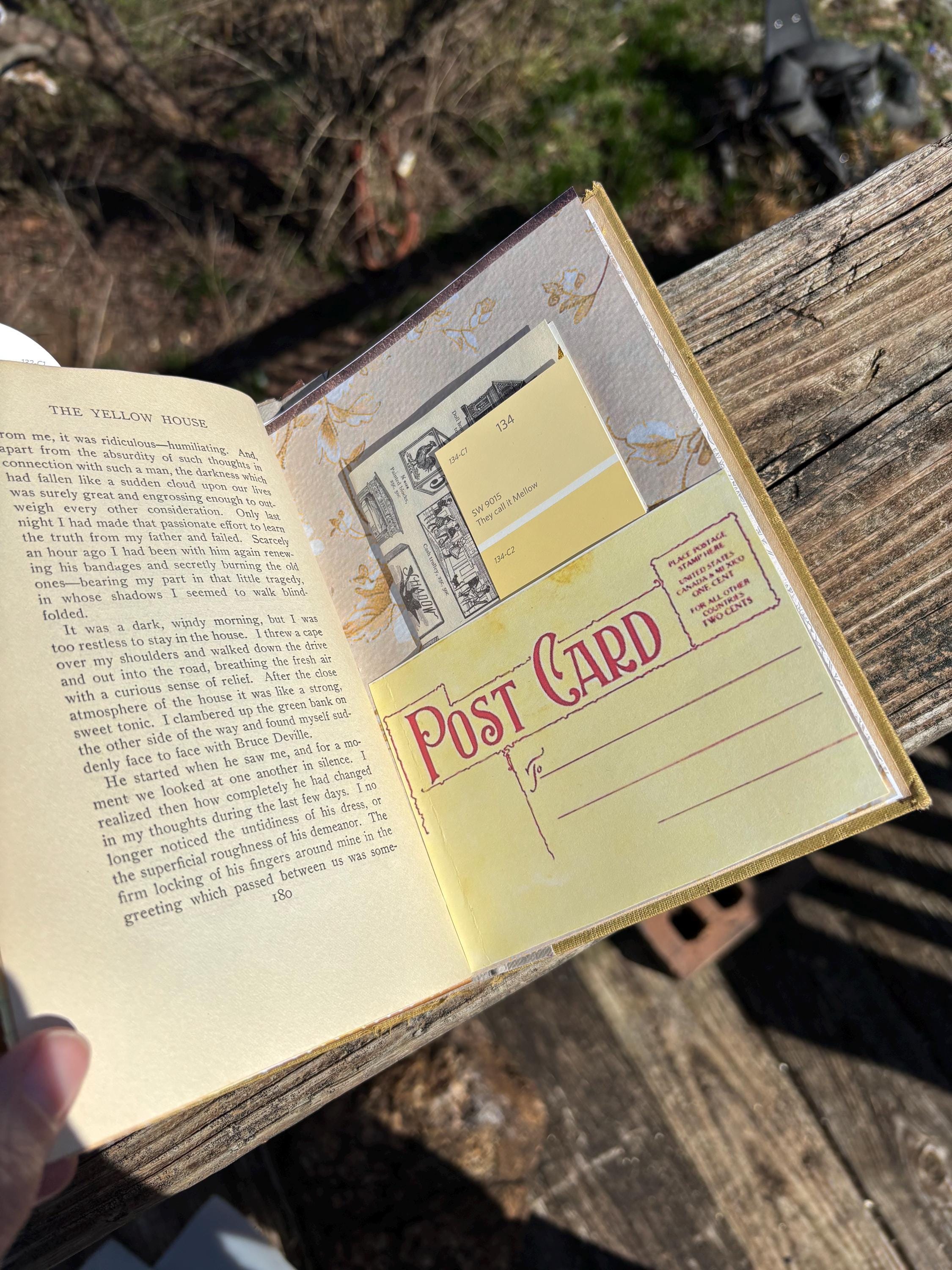 Yellow Vintage Junk Journal, Hardcover “the Yellow House”, Variety of ...