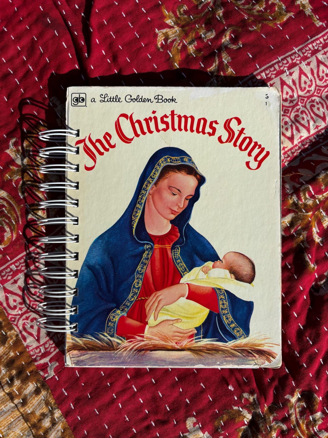 The Christmas Story Little Golden Book Upcycled Journal Etsy UK