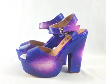 purple wedding shoes low heel uk
