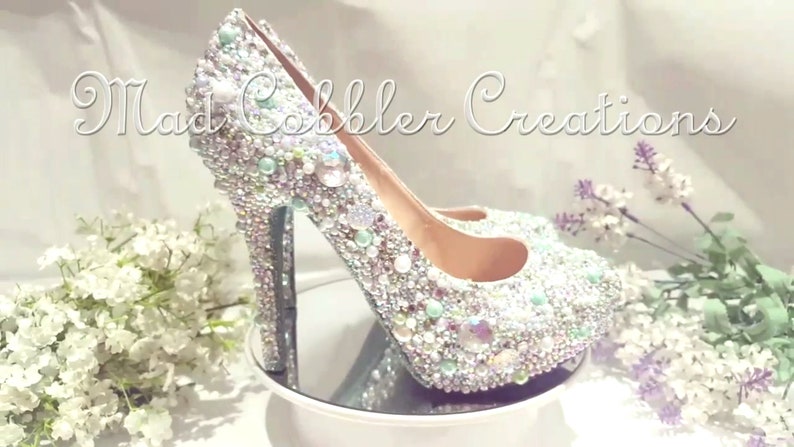 Cinderella bling shoes Cinderella wedding shoes Cinderella bride shoes for bride Cinderella wedding bling heels bling wedding shoes