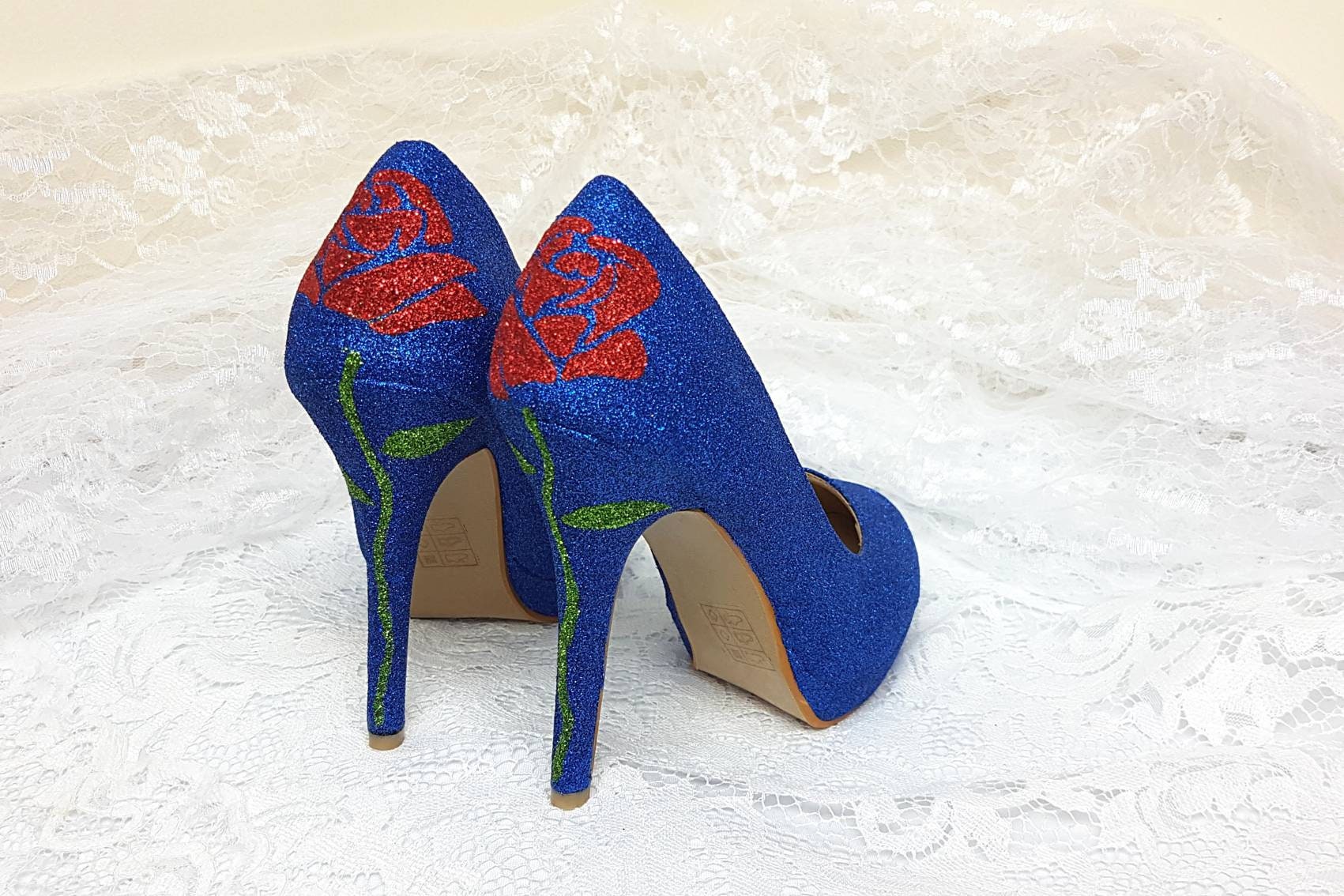 Royal Blue With Metallic Gold Accent High Heels Shoes | Heels, Stylish shoes,  Shoes heels