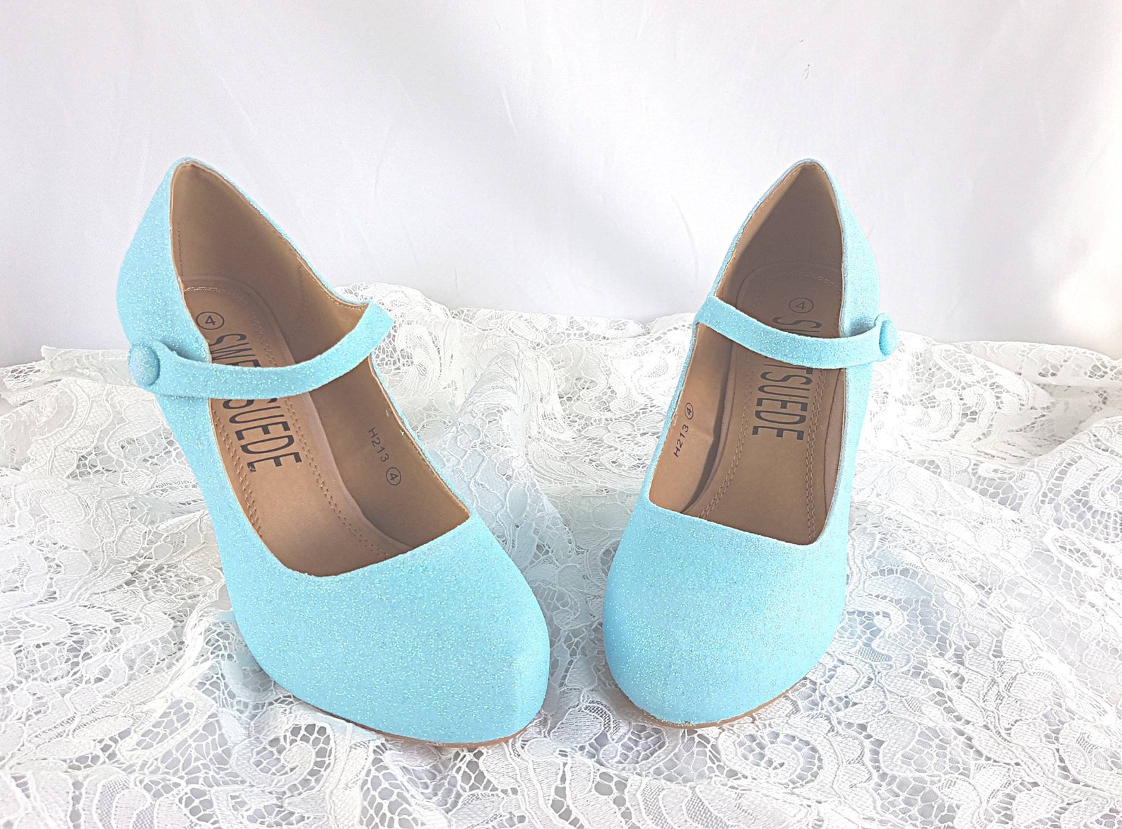 Mary Jane Wedding Shoes Kitten Heel Blue Mary Jane Wedding Etsy