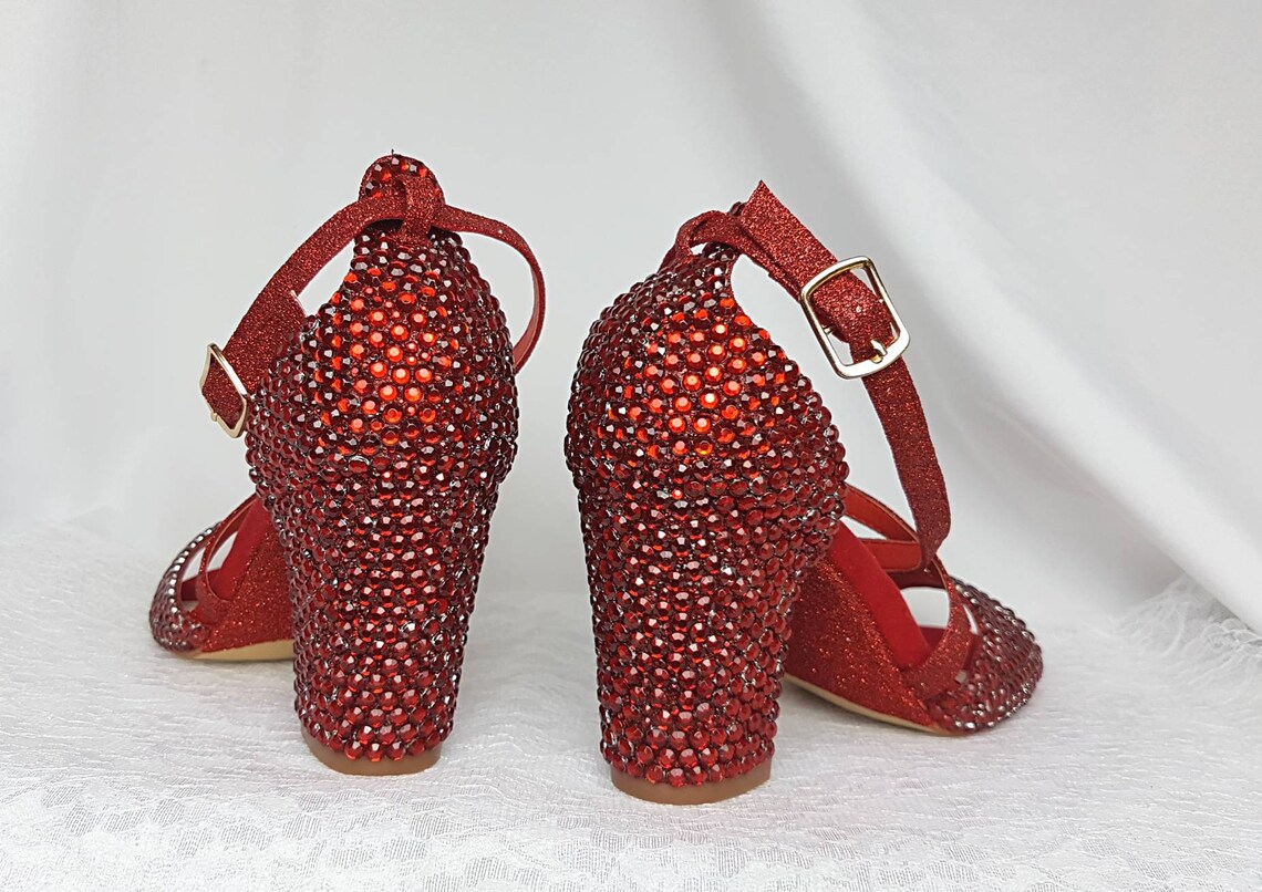Wedding Shoes Block Heel Red Wedding Shoes Red Red Shoes Etsy UK