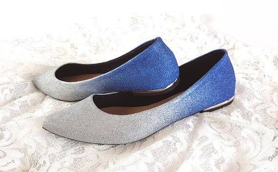 blue glitter shoes for wedding