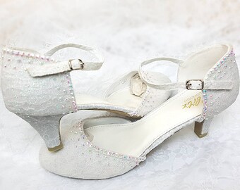 Glitter lace wedding shoes low heel, glitter wedding shoes low heel, wedding shoes low heel, glitter heels white, white sparkly lace heels