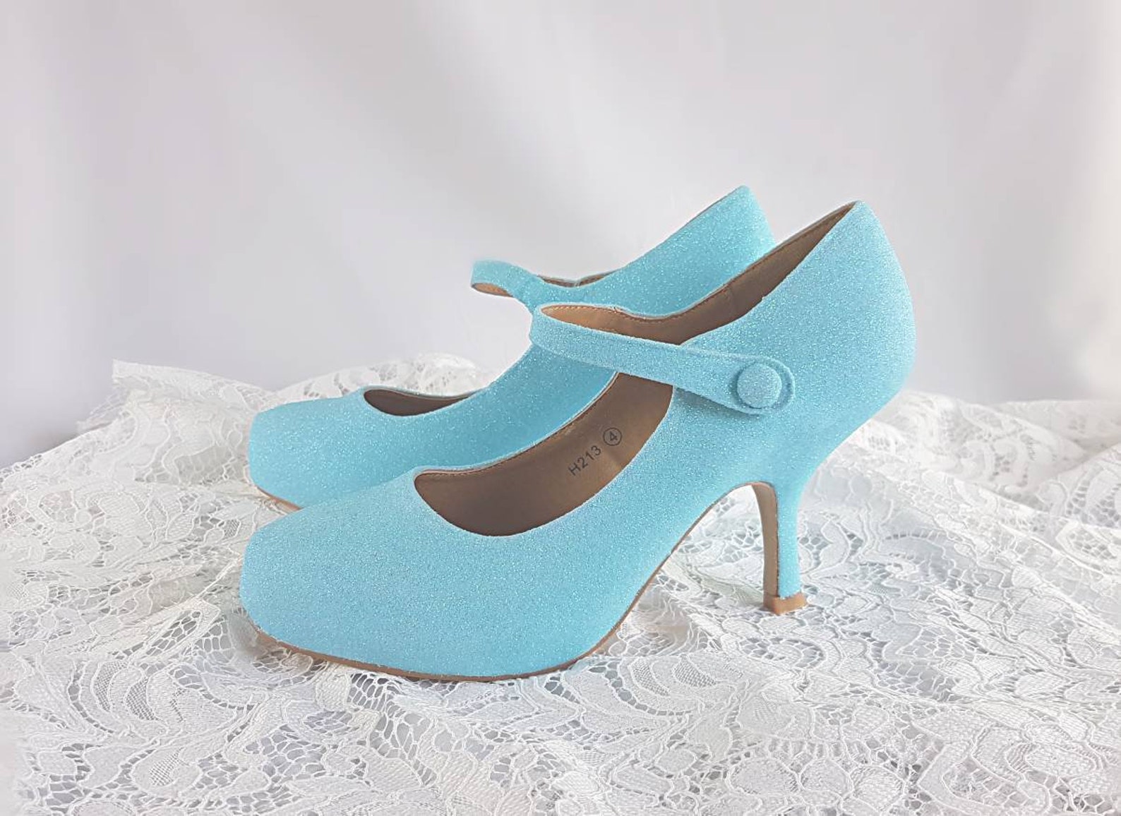 Mary Jane Wedding Shoes Kitten Heel Blue Mary Jane Wedding Etsy UK