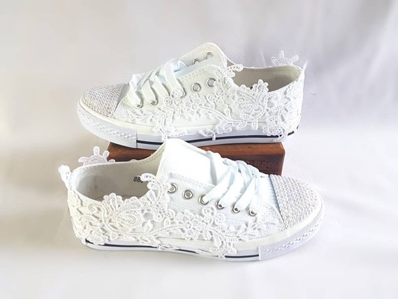 lace flat wedding shoes