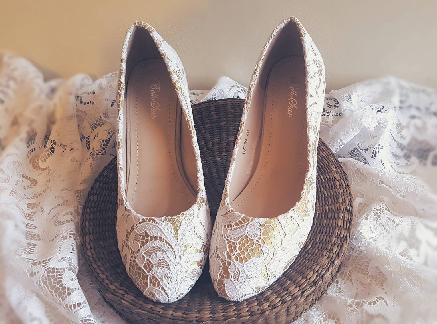 Lace wedding shoes bridal lace wedding 