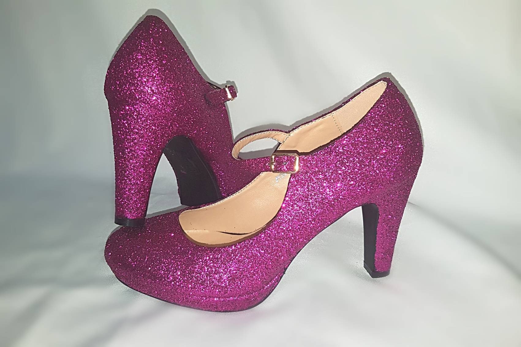 Mary Jane glitter shoes block heel pinkMary Jane wedding | Etsy