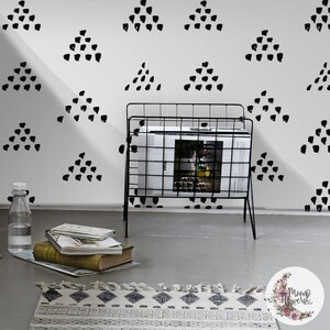 Scandinavian Style wall mural, Simple removable wallpaper, Geometric wall decor, Peel and stick, Removable, Reusable, repositionable MAF036