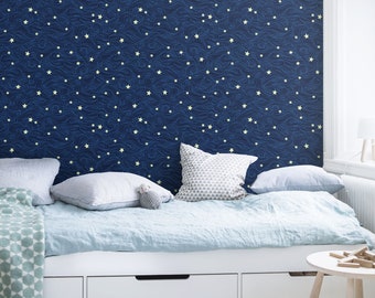 Stars and Clouds - MAF204 - Wall Decor, Vinyl, Traditional, Peel and Stick, Aesthetic Prints, Reusable, Artwork, Home Decor, Artwork