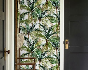 Palm Tree removable wallpaper, Jungle wall mural, Trees wall decor, Floral, Peel and stick, Removable, Reusable, Repositionable MAF019