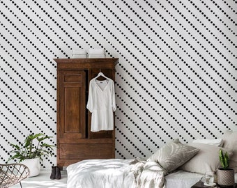 Dots wall mural, Simple wall decor, Geometric removable wallpaper, Peel and stick, Reusable, Removable, Repositionable wallpaper MAF129