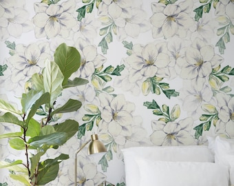 Reusable Peel and stick Removable Repositionable MAF178 Leaves wall decor Succulent With Leaves removable wallpaper Flowers wall mural