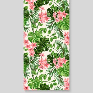 Bright Hawaii removable wallpaper, Watercolor wall mural, Leaves wall decor, Reusable, Removable, Peel and stick, Repositionable MAF114 image 2