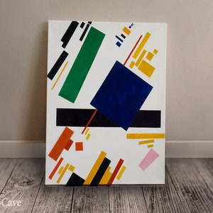 Suprematism Composition Kazimir Malevich Cotton Canvas, Digital Print, Iconic Art, Wall Hanging Decor, Home Interior, Canvas Wall Art #43