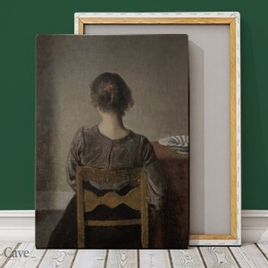 Wilhelm Hammershoi Rest Cotton Canvas, Digital Print, Iconic Art, Aesthetic Decor, Large Print, Old Prints #851