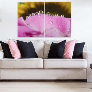 Drop on Flower Wall Art, Garden Print, Meadow, Floral Decor, Framed Canvas, Cool Poster, Wall Art Hanging, Large Print, Canvas Print, Decor