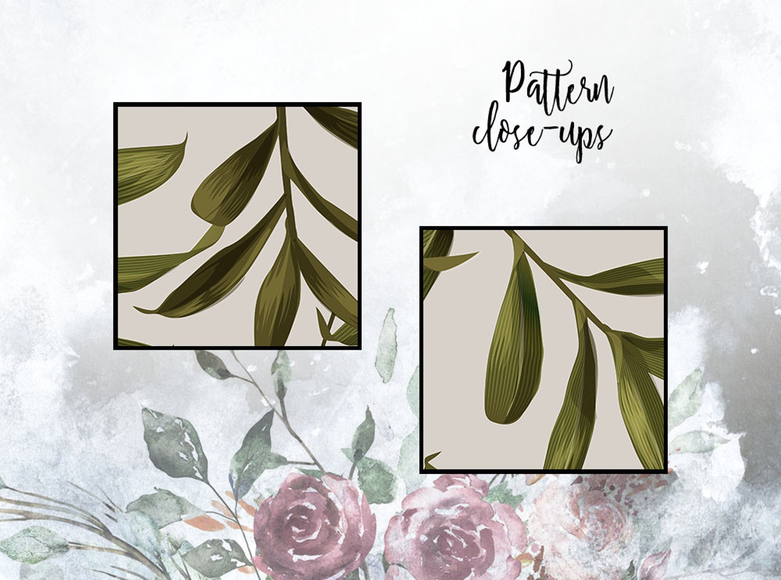 Leaf Green Wall Decor, Watercolor Wall Mural, Leaves Removable Wallpaper, Peel and Stick ...