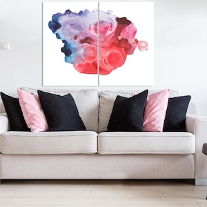 Aquarell Spritzen gerahmte Leinwand, Bunt, Abstrakt, Modern, Fine Art, moderne Kunst, Wohnkultur, bedruckbar, gerahmt Großdruck, Kunst
