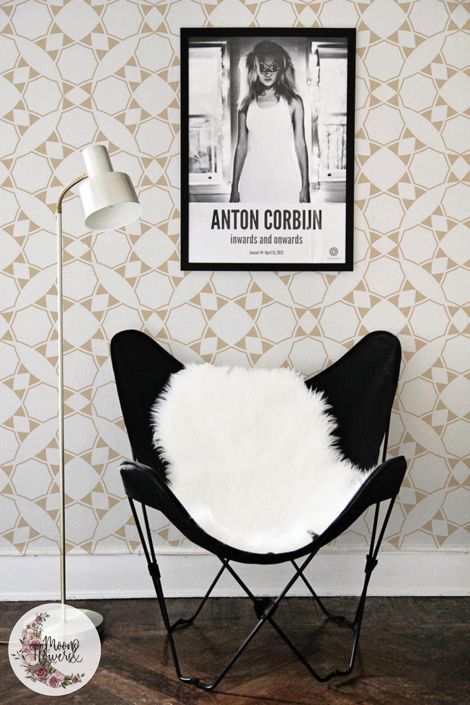 Simple Shapes Wall Mural, Simple Wall Decor, Geometric Removable ...