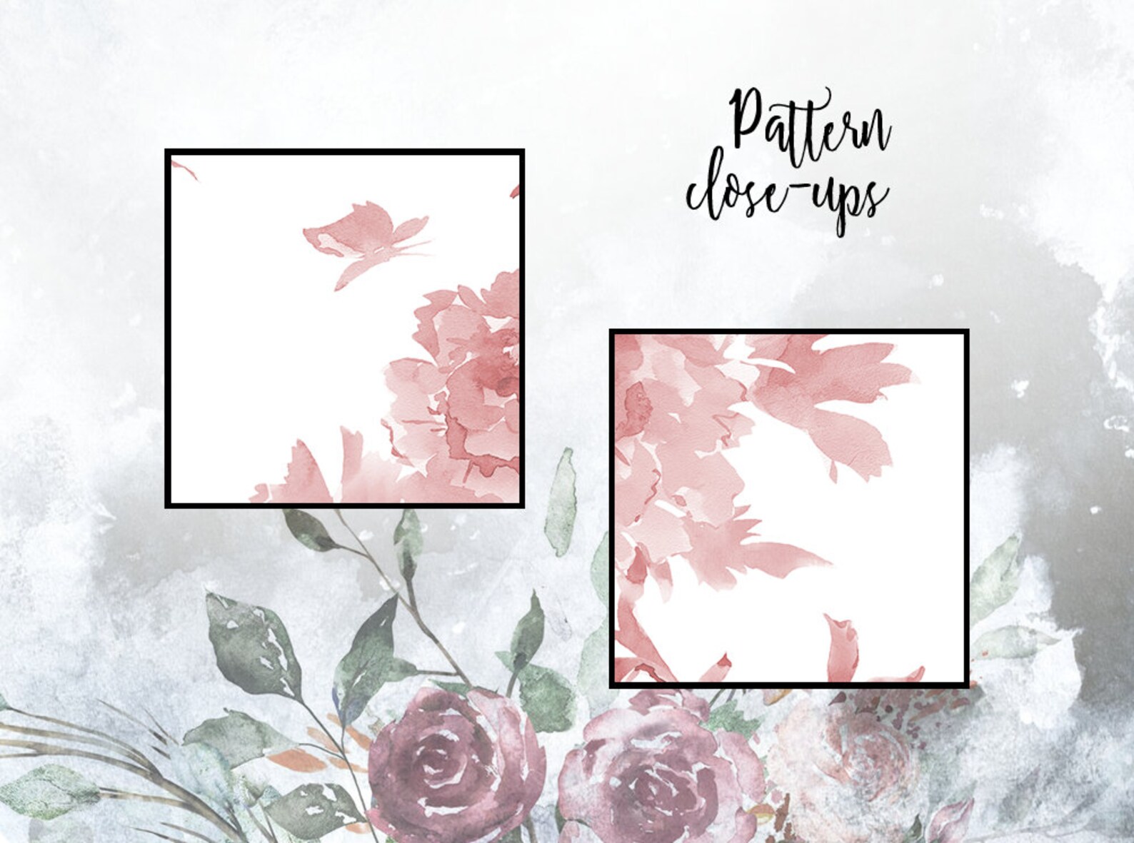 Pastel Floral Wall Decor Flowers Wall Mural Watercolor Etsy