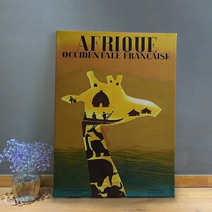 Afrique Poster Travel Cotton Canvas, Digital Print, Retro Travel Poster, High Quality, Fine Art, Old Prints #322
