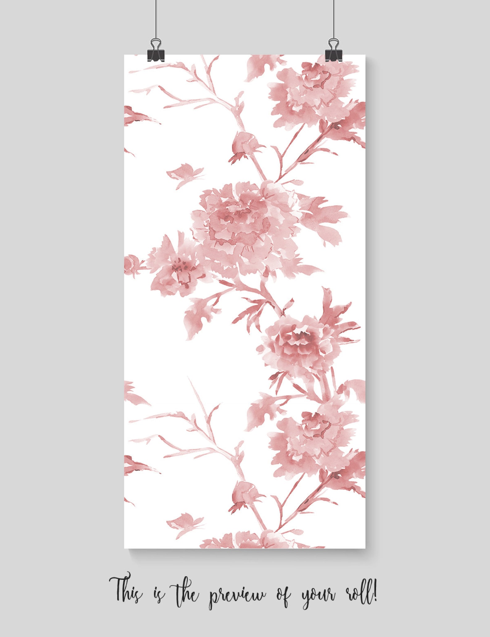 Pastel Floral Wall Decor Flowers Wall Mural Watercolor Etsy