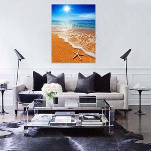 Seascape Canvas, Home Decor, Wall Art, Beach Print, Tropic Art, Coast Print, Tropical, Ocean, Wall Hanging Art, Room Decor, Printable, Sun