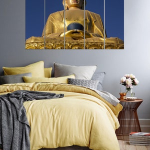 Big Buddha Statue Wall Hanging Art, Poster Print, Buddhism Digital, Relax, Harmony, Printable, Poster Print, Zen Art, Yoga Print, Ying, Yang